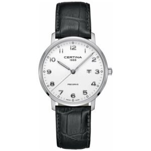Наручные часы Certina DS Caimano, белый/серебряный/черный