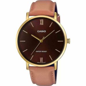 Наручные часы CASIO, коричневый, бордовый, золотой