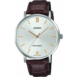Наручные часы CASIO, серебряный, коричневый, золотой