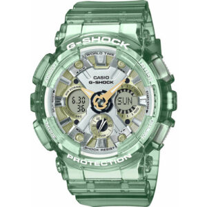 Наручные часы CASIO G-Shock, серебряный/зеленый