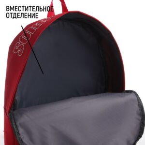 Рюкзак школьный текстильный с печатью на верхней части sorry, 38×29×11 см, бордовый