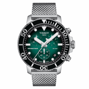 Наручные часы TISSOT T-Sport, серебристый/черный/зеленый