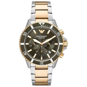 Наручные часы EMPORIO ARMANI Diver, серебристый/золотистый