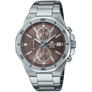 Наручные часы CASIO Edifice, серебристый/коричневый