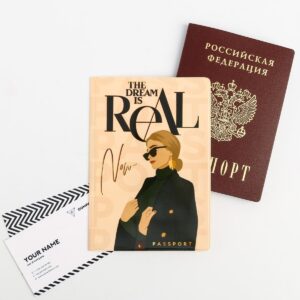 Обложка на паспорт the dream is real, пвх