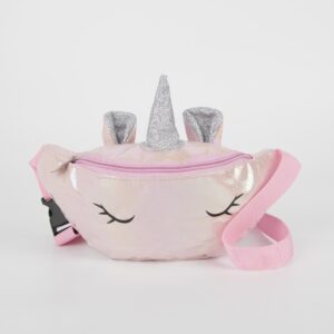 Сумка детская для девочки поясная magiс unicorn, на молнии, розовая