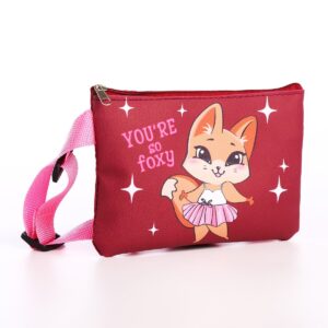 Сумка детская для девочки you are so foxy, эко-кожа, бордовый, 16×11 см