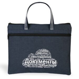 Папка для документов с ручками на молнии а4