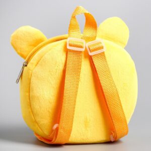 Рюкзак детский дошкольный плюшевый, 18.5 см × 5 см × 22 см