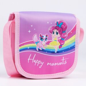 Сумка детская happy moments, на клапане, розовая