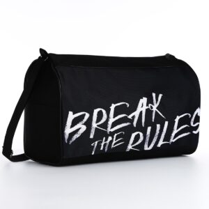 Сумка спортивная break the rules, 40×24×21, отдел на молнии, черная